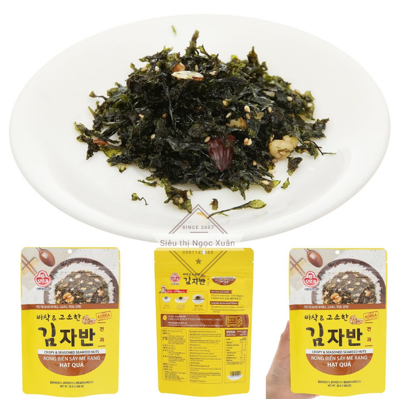 Rong Biển Sấy Mè Rang Mix Vị Ottogi Túi 30G