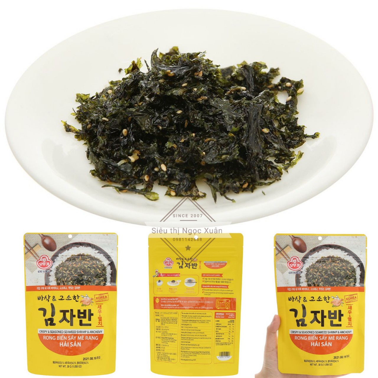 Rong Biển Sấy Mè Rang Mix Vị Ottogi Túi 30G