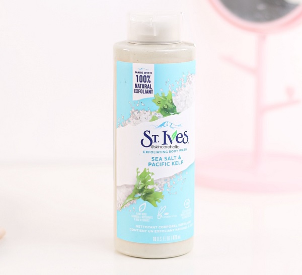 Sữa tắm ST Ives tẩy da chết tinh chất muối, tảo biển 473ml