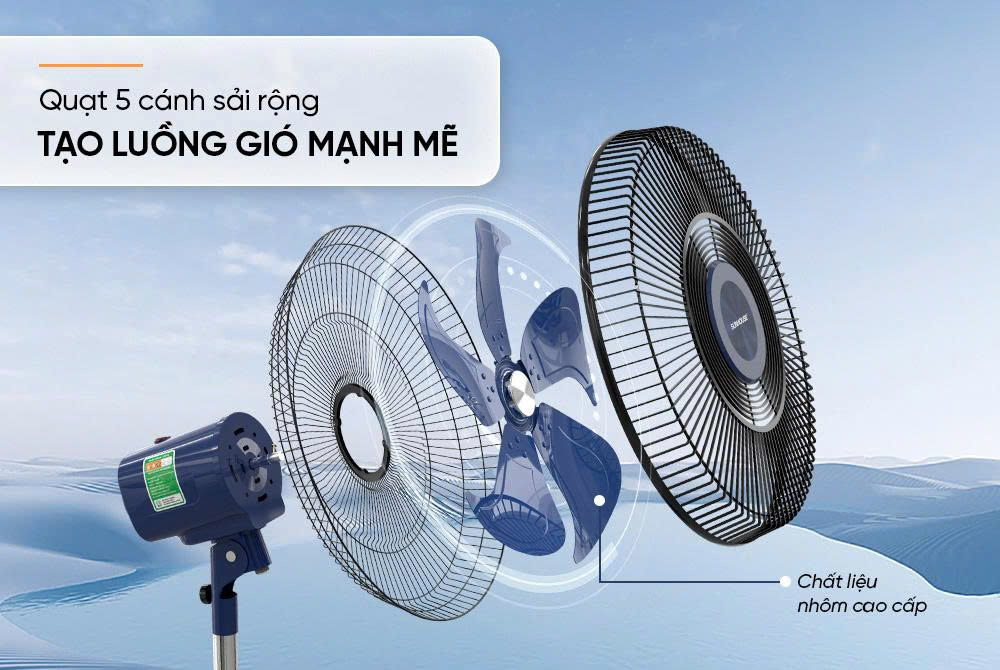 Quạt đứng 5 cánh Sunhouse SHD7352