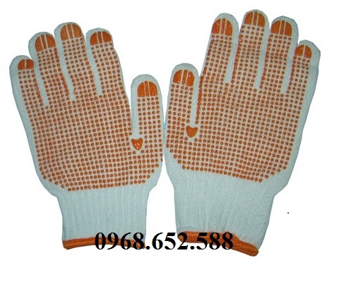 Găng tay bảo hộ giá rẻ |Găng tay bảo hộ lao động len phủ hạt nhựa