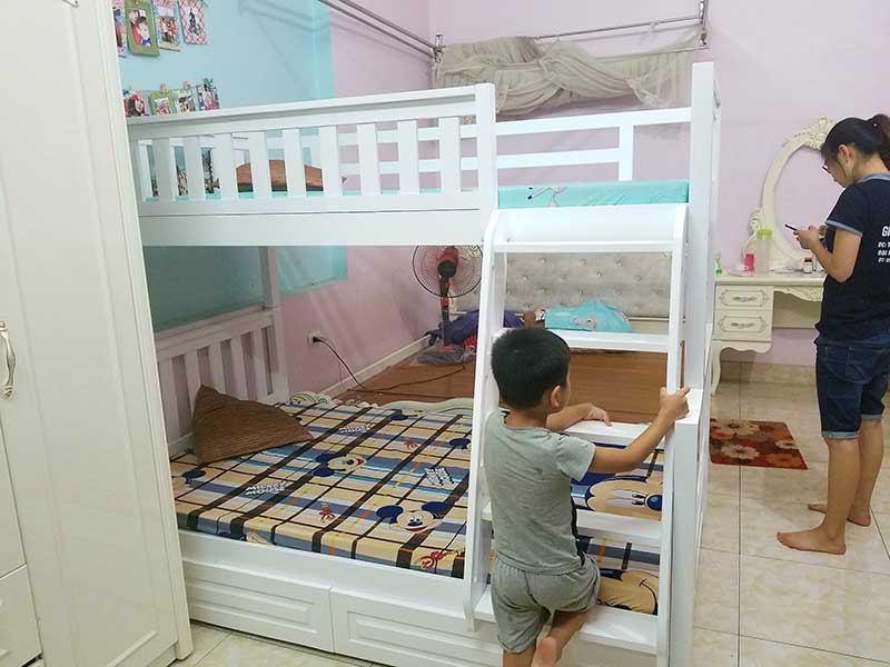 Giường tầng trẻ em HH88 lắp đặt ở tại Tam Sơn, Từ Sơn, Bắc Ninh