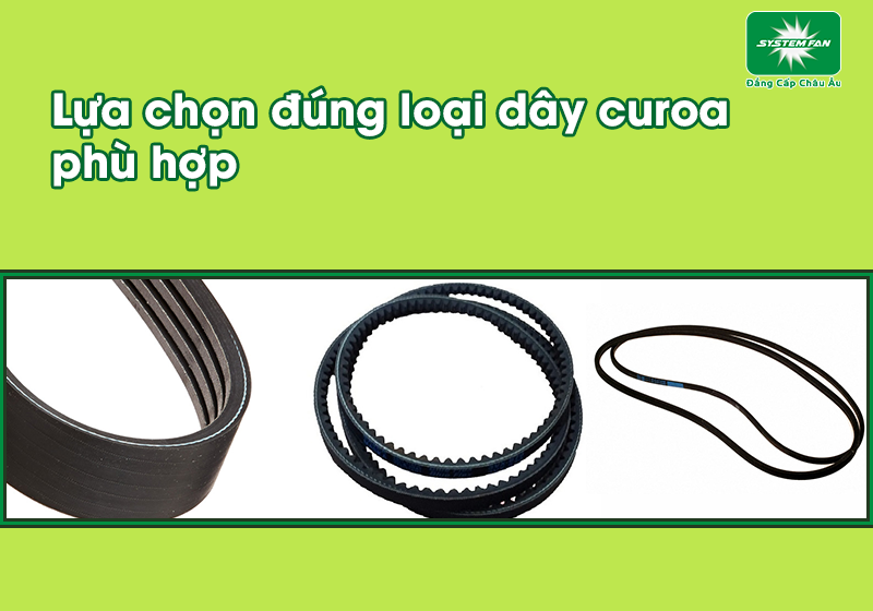 Chọn dây curoa phù hợp