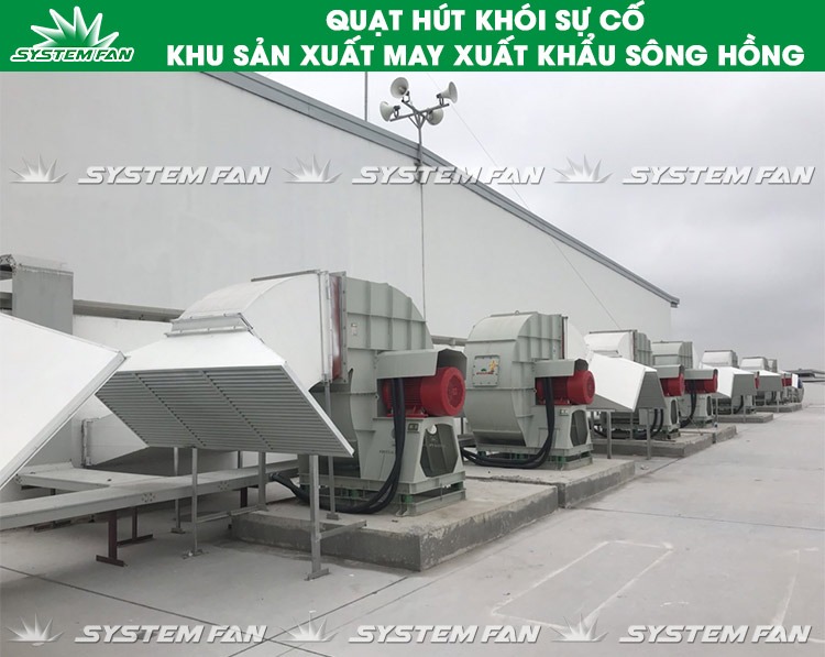 Cung cấp quạt hút khói nhà máy may XK Sông Hồng (Hình 1)