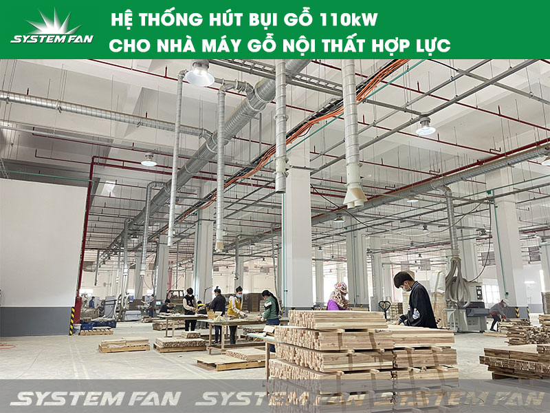 Hệ thống hút bụi gỗ 110kW Hợp Lực (Hình 1)
