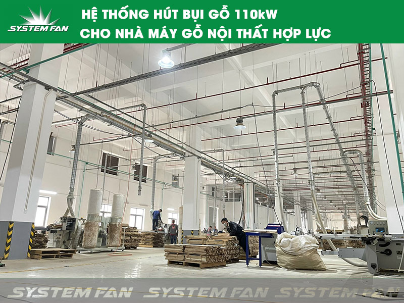 Hệ thống hút bụi gỗ 110kW Hợp Lực (Hình 3)