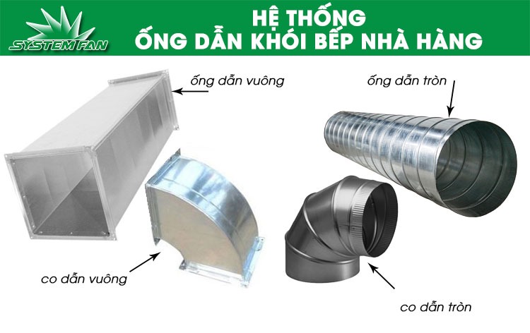 Hệ thống ống dẫn khói bếp nhà hàng