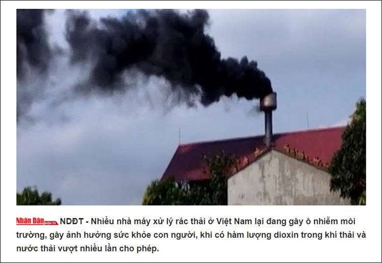 Đặc điểm của khí thải lò đốt rác