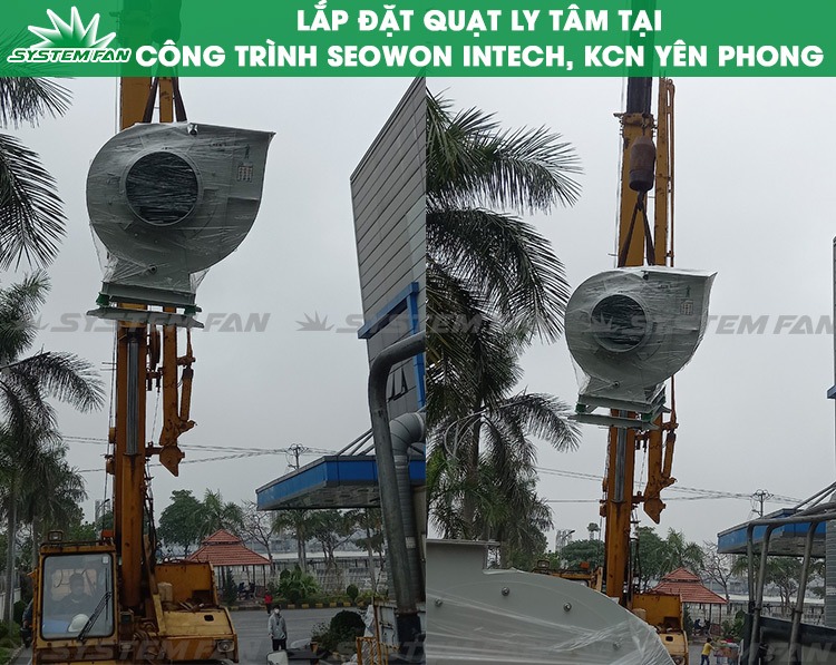 Lắp đặt quạt ly tâm tại công trình Seowon Intech - Hình 2