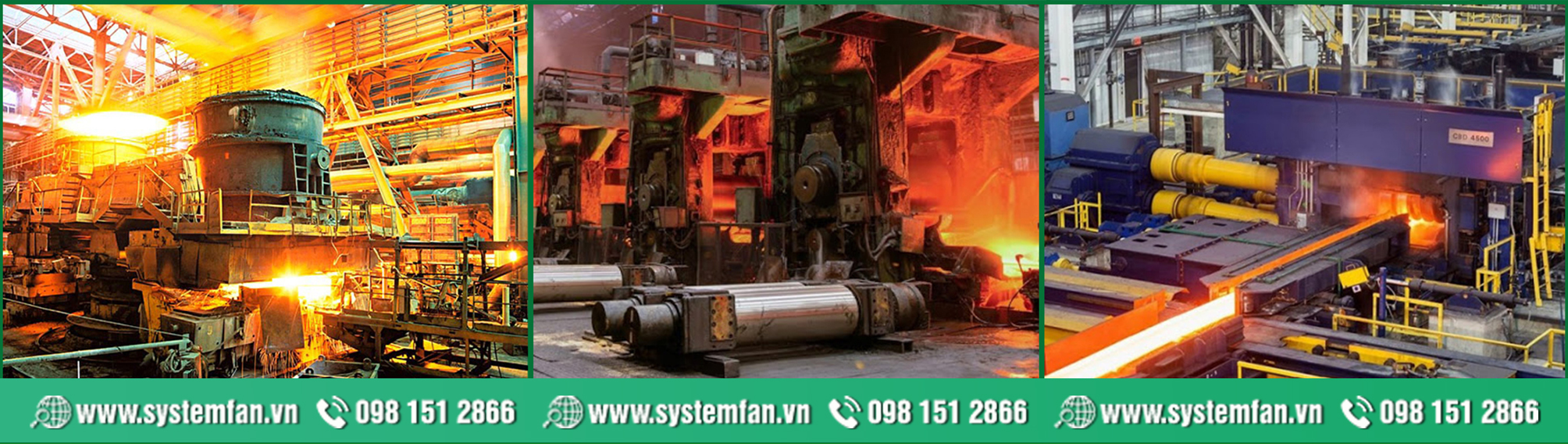 Lượng bụi sản sinh trong quá trình 
nung nấu thép, nhôm, đồng