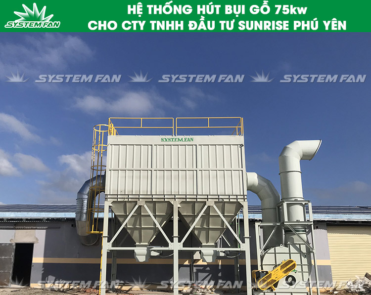 Hệ thống hút bụi 75kW cho công ty Sunrise Phú Yên