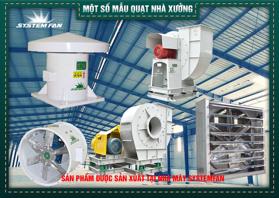Các mẫu quạt dành cho nhà xưởng