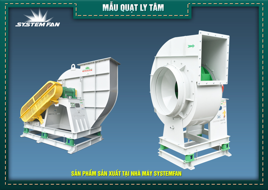 Mẫu quạt ly tâm công nghiệp