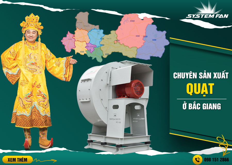 System Fan chuyên cung cấp quạt công nghiệp tại Bắc Giang