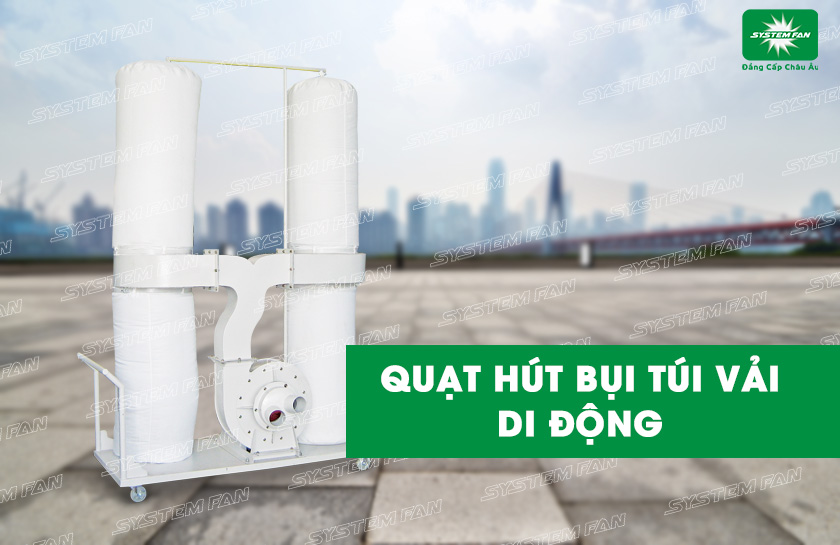 Quạt hút bụi túi vải di động
