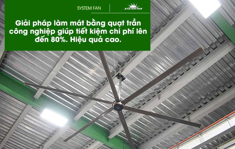 làm mát bằng quạt trần công nghiệp