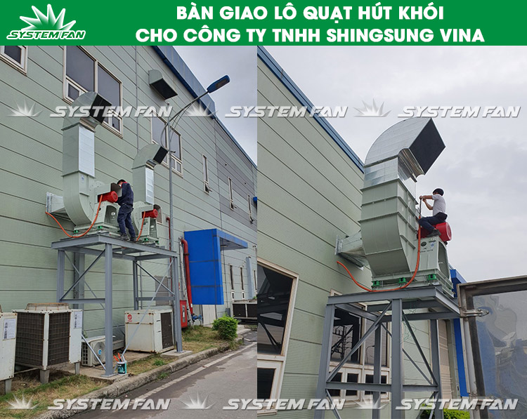 Bàn giao lô quạt hút khói cho công ty ShinSung Vina 2