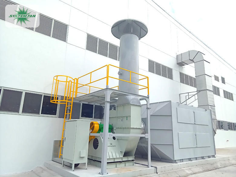 Dự án hút khí thải than hoạt tính nhà máy thước đo Hàn Quốc