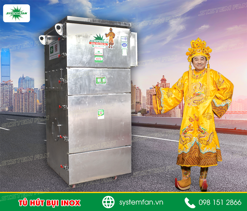 Tủ hút bụi di động inox System Fan Tủ hút bụi di động inox System Fan