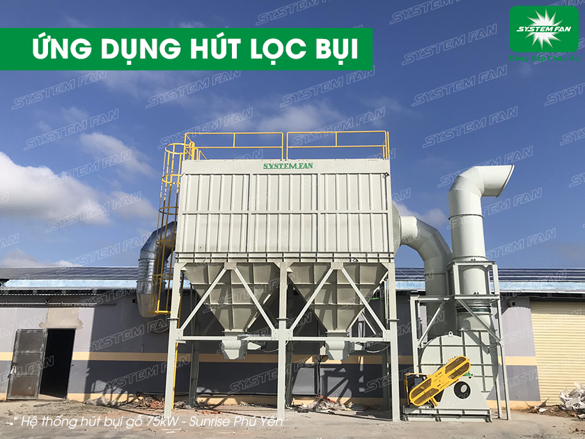 Ứng dụng quạt ly tâm trong hút lọc bụi