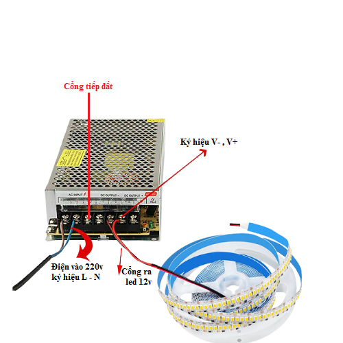 Led dây 12v 2835 SamSung size 5mm – 8mm