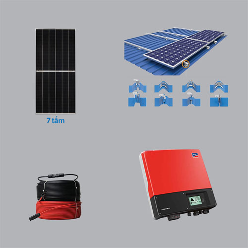 HỆ THỐNG ĐIỆN MẶT TRỜI 3.22 KWP 1 PHA