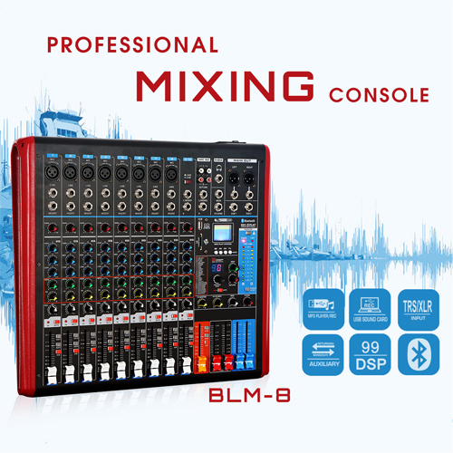 BLM dòng DJ Controlle với 99 DSP hiệu ứng Reverb USB Mixer USB cho karaoke PC thu âm mic ngưng tụ