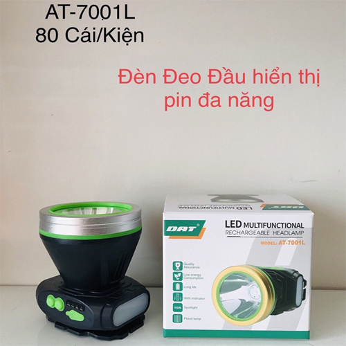 Đèn pin đeo đầu hiển thị pin đa năng AT-7001L