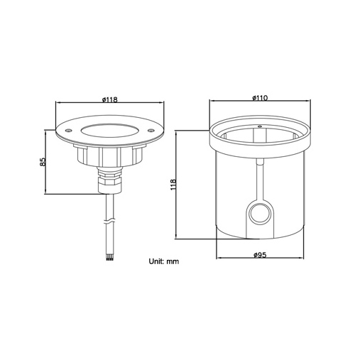 Đèn LED âm trần Bể bơi thả sâu dưới nước