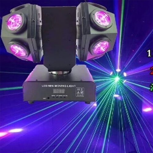 Đèn moving 12 mắt 2 đầu độc lập laser