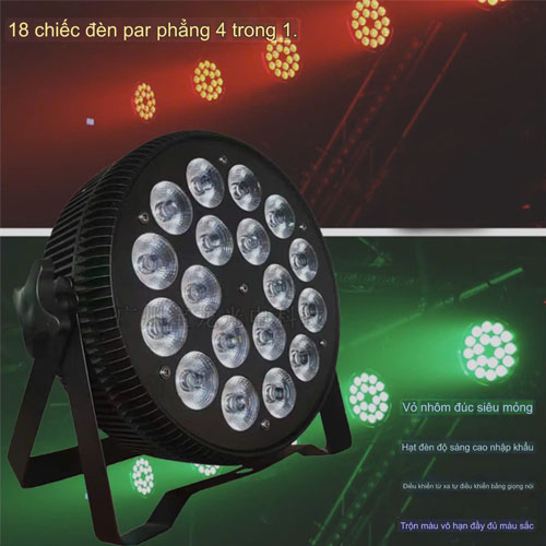 Đèn par led siêu mỏng 18x12w 4 in 1 LCC-PD03