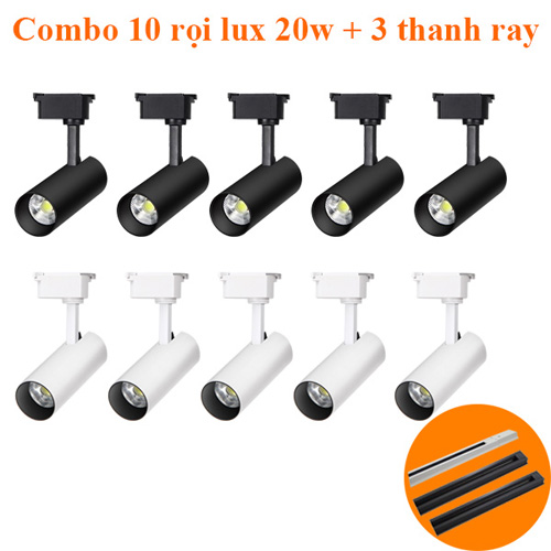 Bộ đèn led rọi ray COB LUX20w