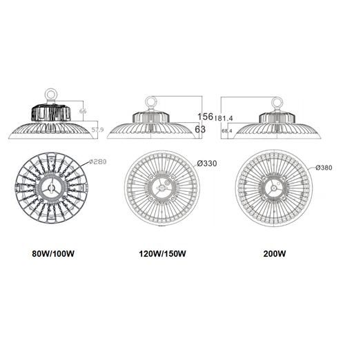 Đèn Smart UFO Led bay cao 200W