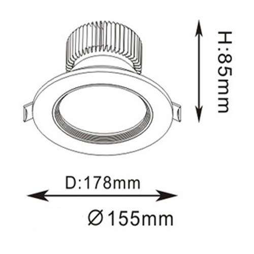 Đèn LED âm trần 12w ánh sáng tỏa Gsun - GT-L1001-50