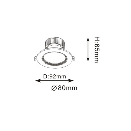 Đèn LED downlight 5W Gsun ánh sáng tỏa GT-LT201-25