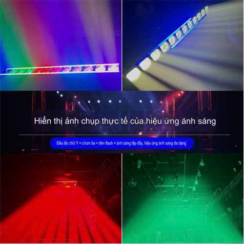 Đèn beam pha di chuyển bốn trọng một RGBW 12 đèn led ma trận điều khiển điếm Sidewinder 60w