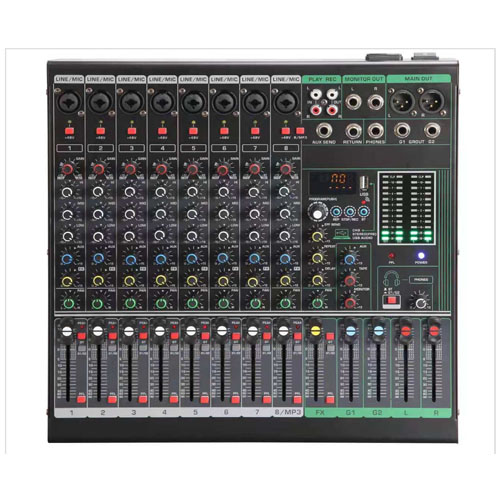 Mixer JM-8 8 Kênh blueteeth trộn kỹ thuật số console âm thanh Karaoke Chuyên Nghiệp dj điều khiển/giao diện điều khiển âm thanh mixer Với USB