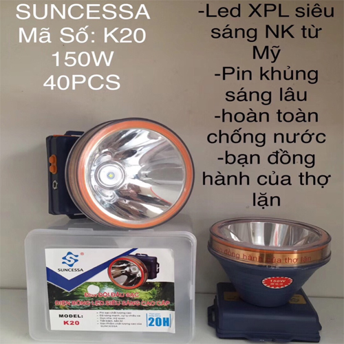 Đèn pin chống nước Suncessa K20 150W