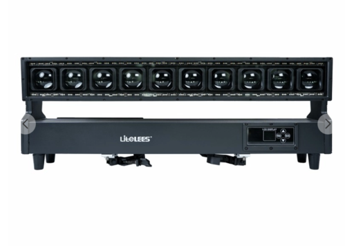 Đèn sân khấu LiteLEES Moving Head, hiệu ứng Wash/Strobe/Dotline, 10x60W RGBW + 140x0.3W RGBWA, IP65