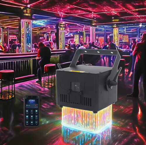 Đèn laser đánh tia 5w LCC LIGHITNG LCC-JGD06A, kết nối bluetooth, sử dụng cho sân khấu sự kiện