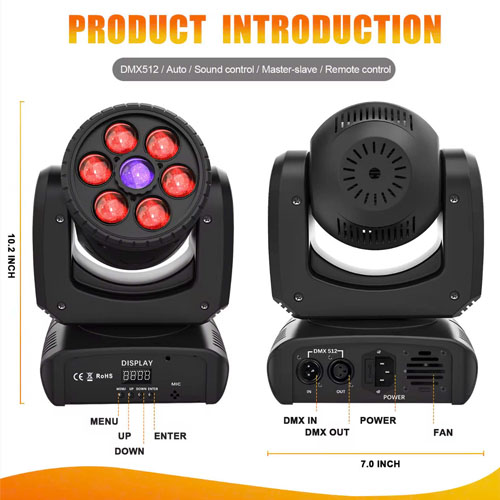 Đèn beam pha di chuyển Six bee Eyes + đèn chiếu điểm LCC-MH389