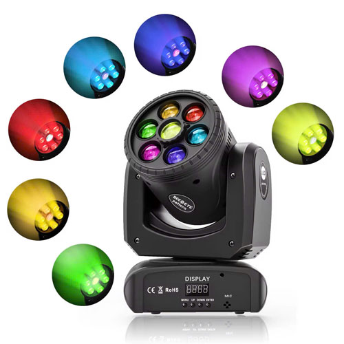 Đèn beam pha di chuyển Six bee Eyes + đèn chiếu điểm LCC-MH389