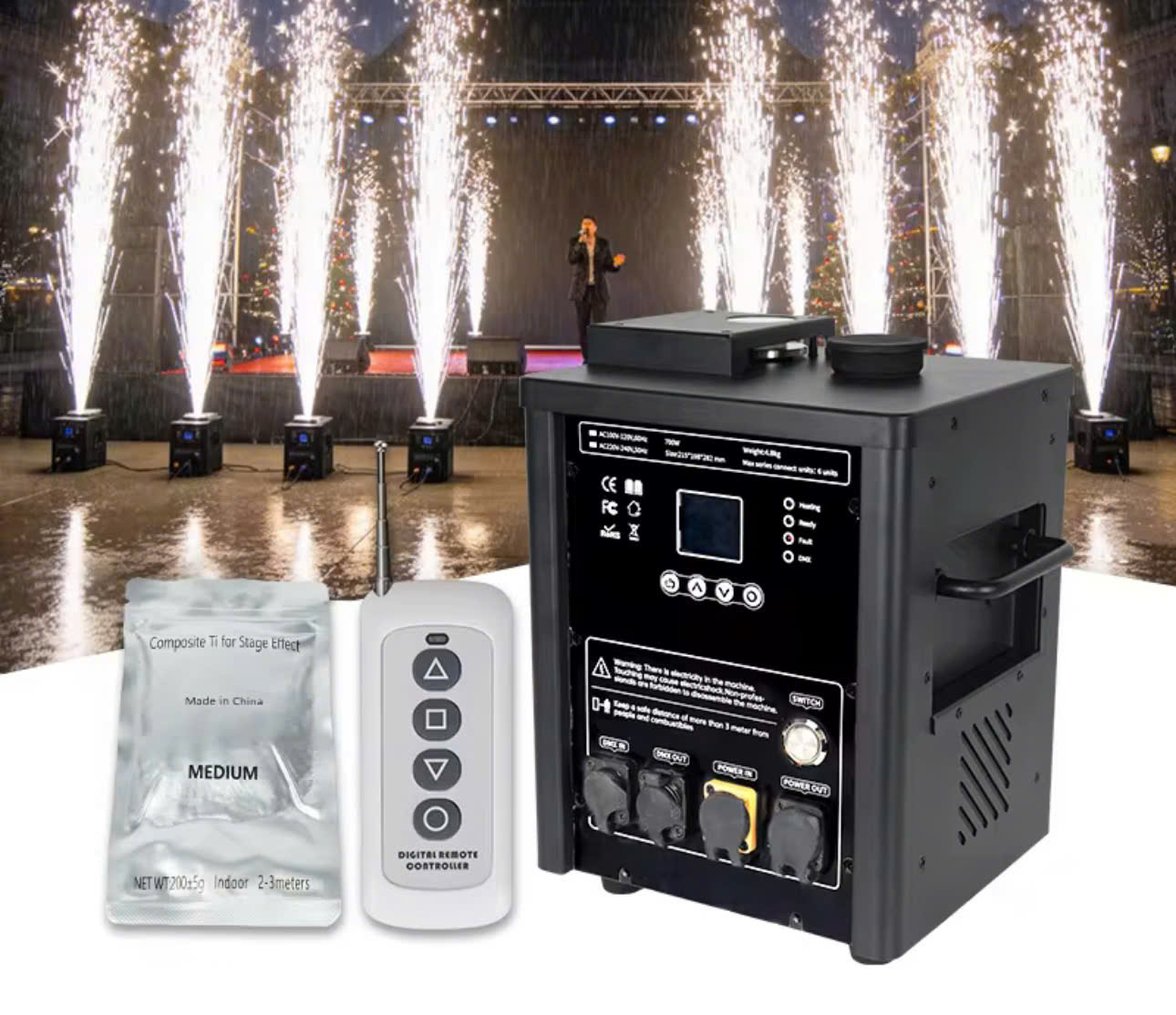 Máy bắn pháo điện tử chống nước LCC-PHJ18 ( Máy phun tia lửa lạnh chống mưa )
