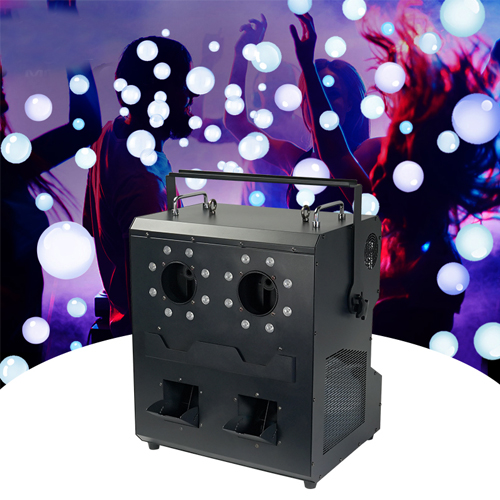 Máy bong bóng phun sương tạo khói LED RGB DMX 2 đầu 1500W LCC-YPJ02