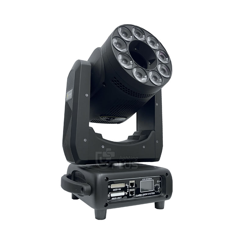 Đèn beam di chuyển hoạt hình laser 10w với hiệu ứng rửa RGBP