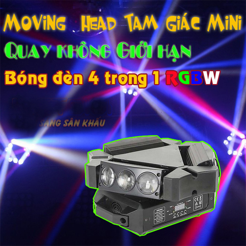 Moving head tam giác 9 mắt mini