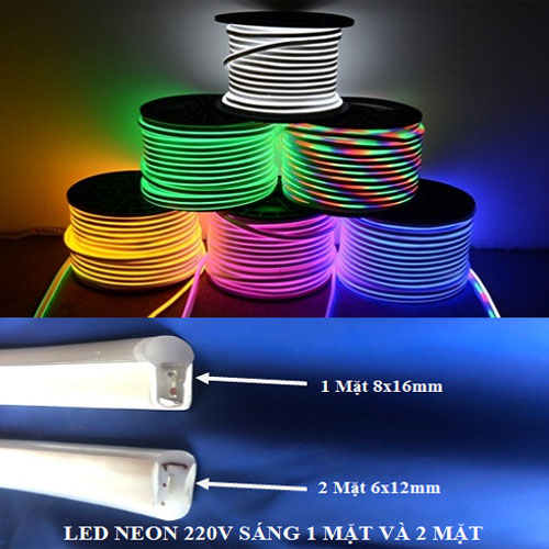 Led dây Flex Neon cuộn 100m 2 mặt