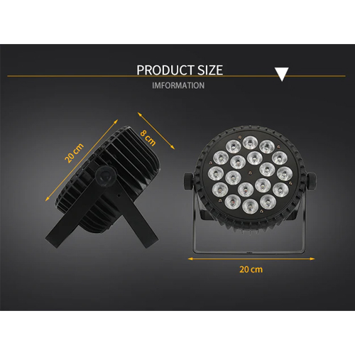 Đèn LED phẳng hợp kim nhôm Par 18x18W DJ Par Cans Dmx 512 Đèn rửa sân khấu cho nhà thờ