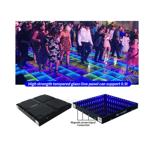 Sàn nhảy led vô cực gương mờ 3d không dây
