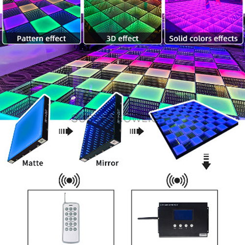 Sàn nhảy led vô cực gương mờ 3d